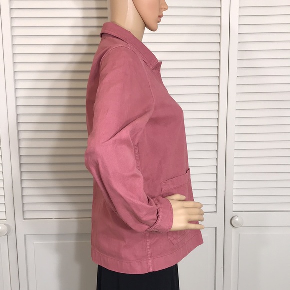 Madewell Jacket Garment-Dyed Ashwood Chore Coat Utility Shacket Pink XS - Picture 9 of 16